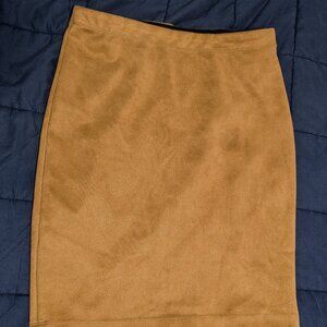 Faux Suede Pencil skirt